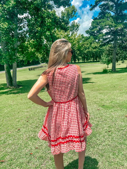 Catelyn Country Cutie Red Gingham Dress