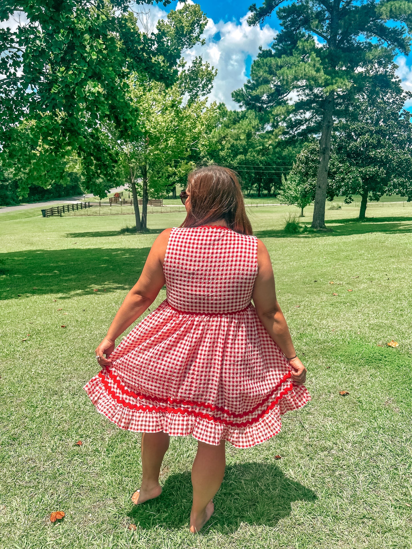Catelyn Country Cutie Red Gingham Dress